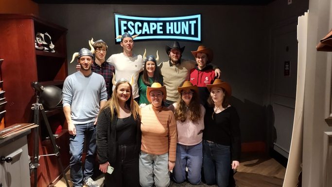 Activities Reading Rooks Members posing after an Escape Hunt