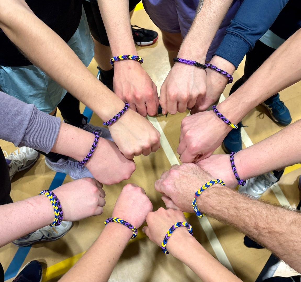 Reading Rooks bracelets Reading Rooks Korfball members bought some bracelets for a charity